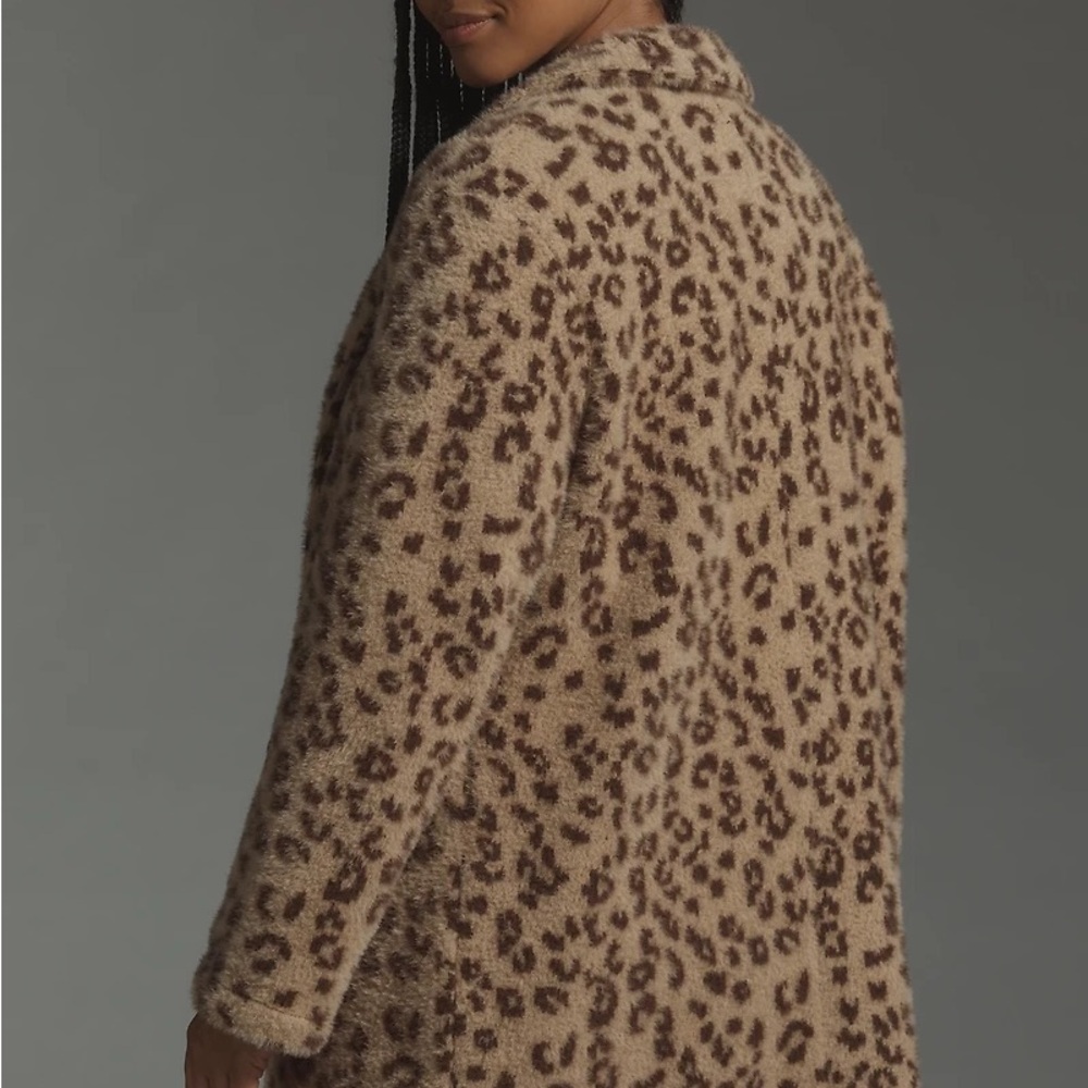 Anthropologie Sanctuary Hometown Leopard Knit Coat - Picture 10 of 11
